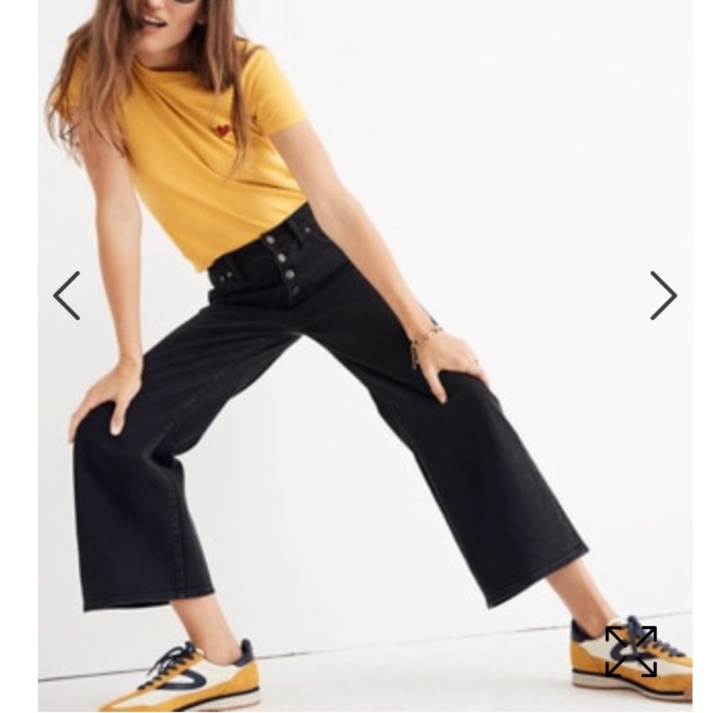 Madewell Wide leg crop jeans in Lunar Wash
